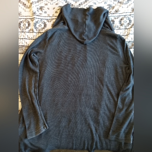 PacSun John Galt Gray hooded lightweight open front cardigan size Large - Picture 4 of 6